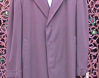 46 R Vintage 50s Long Gaberdine Coat MLGC001