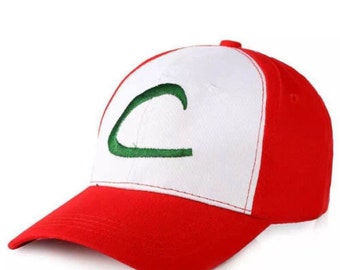 Children's Kids Ages 5-14 Pokemon Ash Ketchum Unisex Cotton Baseball Cap for Halloween or Birthday Costume Party - One Size