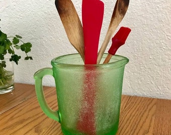 Measuring Cup - Vintage - Green Glass