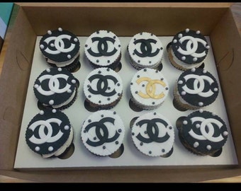 Chanel cupcakes toppers
