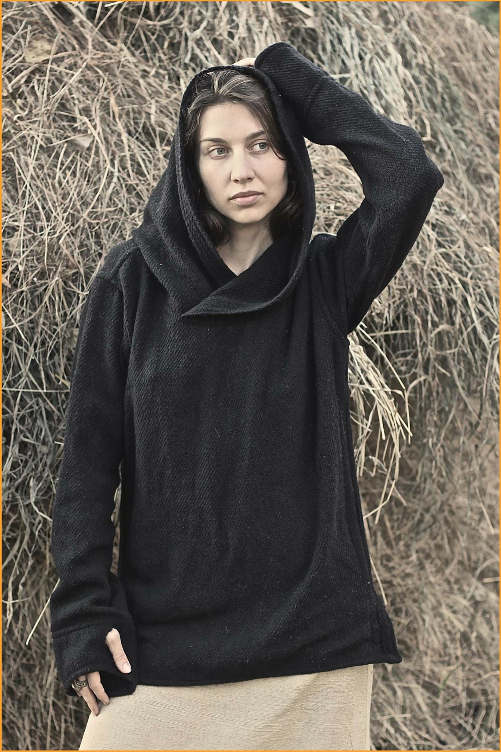 pullover schwarz mit kapuze