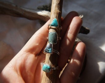 READY TO SHIP - Sterling Silver Turquoise ring / Blue Mountain turquoise