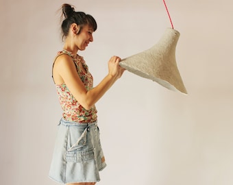 Pendant light Rumcajs Paper mache lamp Lamp Hanging lamp Pendant lamp grey Paper lamp Industrial lamp Paper pulp lamp eco
