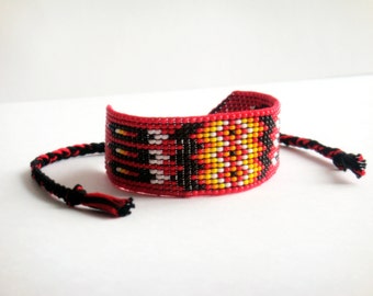 Native American style seed bead bracelet