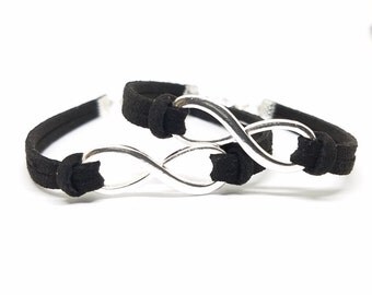 Matching COUPLES INFINITY BRACELETS | His and Hers Infinity Bracelets | Personalized Couples Bracelets | Boyfriend Girlfriend Jewelry