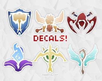 League of Legends Decals / Vinyl Stickers - Tank, Fighter, Assassin, Mage, Marksman, Support