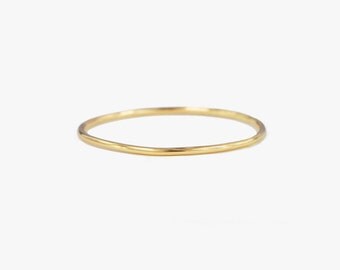 14K Solid gold ring, Stackable ring, Stacking Ring, Plain gold Ring