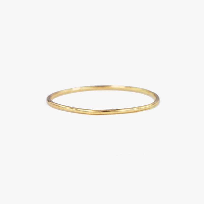 14K Solid gold ring Stackable ring Stacking Ring Plain gold