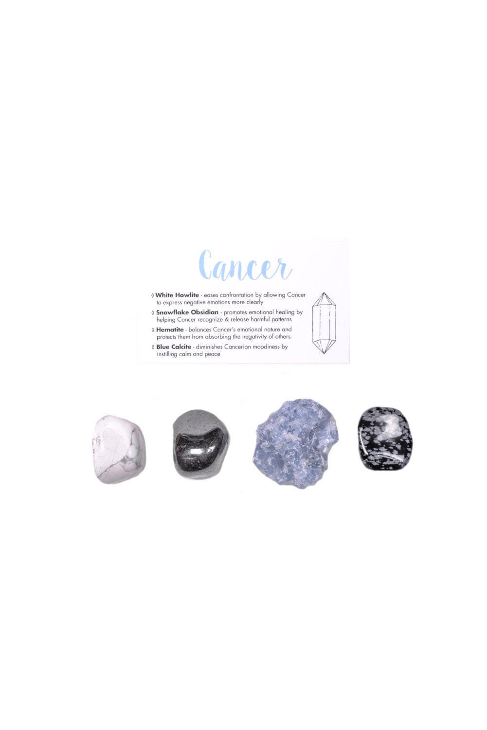Cancer Crystal Set 2 / Zodiac Crystal Set / Crystals For