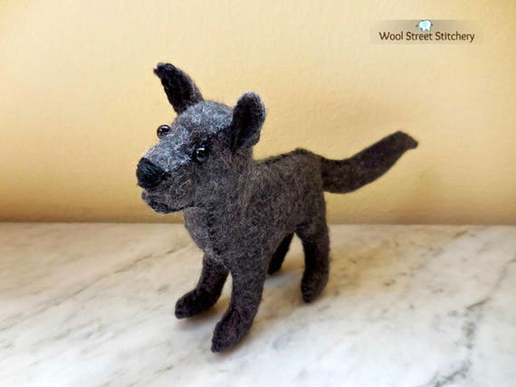 black wolf soft toy