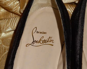 Genuine vintage Christian Louboutin shoes - velvet and horsehide