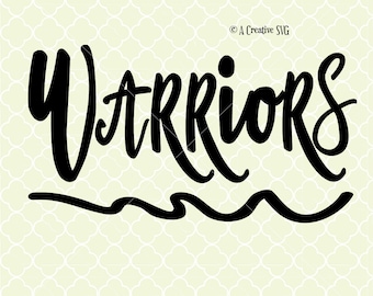 Warriors SVG DXF Files for Cricut Design, Silhouette studio.