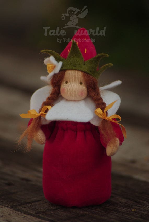 Strawberry Flower child Waldorf doll Nature Table