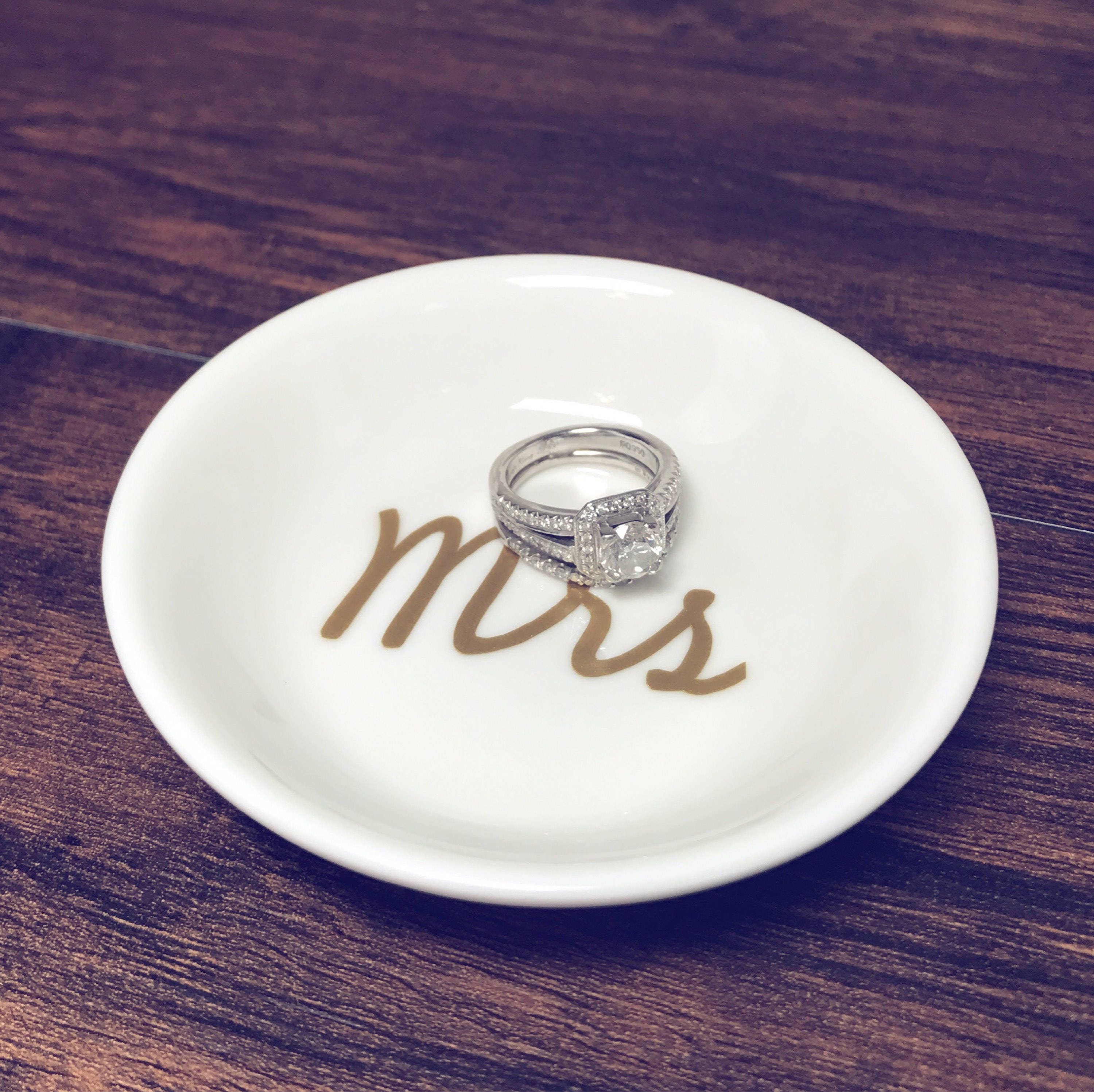 Mrs Ring Dish Personalized Engagement Ring Dish Bridal
