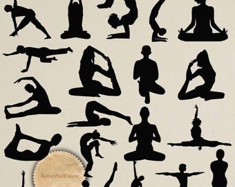 yoga stencil etsy