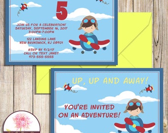 Airplane invitation template free