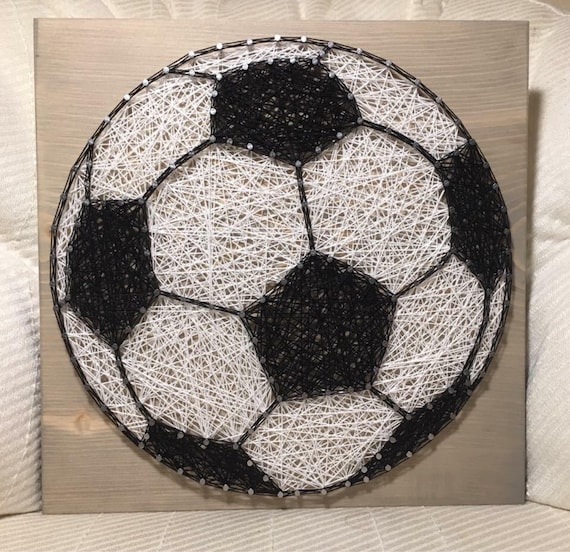 CUSTOM Soccer String Art Sign Sports Art Soccer Ball