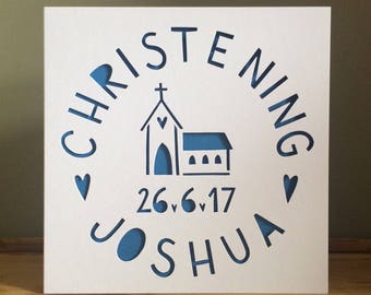 Christening Card, Baptism Card, Personalised Card, Godson Card, Goddaughter Card, Handmade Card, Custom-Made Card To Suit Any Occasion