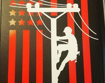 American Lineman Decal