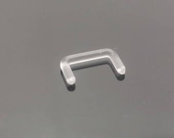 14g Septum Retainer Clear Hide Septum Piercing, No See, For Work, Clear Retainer, Clear Septum Retainer, Bio Flex