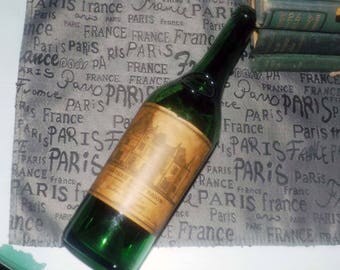 Vintage (c.1975) Chateau Haut Brion (empty) bottle. Made in Graves, France. Great home bar decor!