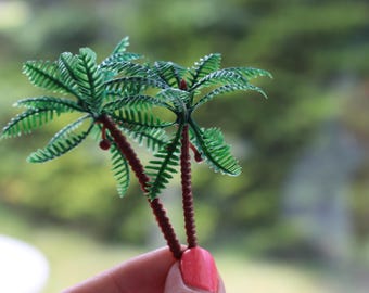 Plastic Palm Tree Cupcake Toppers / Decorations / Palm Tree Cake Cupcake Picks