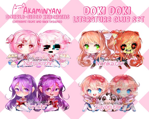 PREORDER: Doki Doki Literature Club Epoxy Keychain Charms