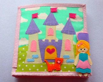 Quiet book, felt book, dollhouse busy book, book for girl (8 pages)