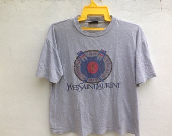 Rare!! YSL Yves Saint Laurent Tshirt | Yves Saint Laurent Spell Out Pour Homme Tee