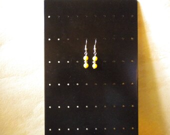 jade beads hand made pierced earrings