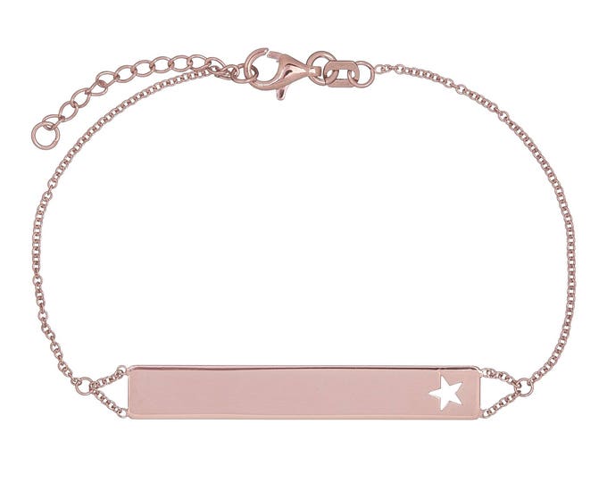 Heart X Star Bar Bracelet