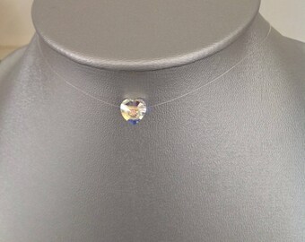 Swarovski crystal AB heart nylon thread