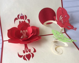 BUTTERFLY Pop Up Card