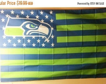 PRE-SEASON SALE 30% Off Seattle Seahawks, Green Seahawks Nation Flag or Banner 3' x 5'