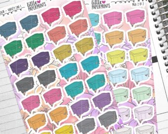 56 Jewelry Box Stickers - "Jewelry Case" Stickers - Multi Color Variety Line 1 Decorative Planner Stickers