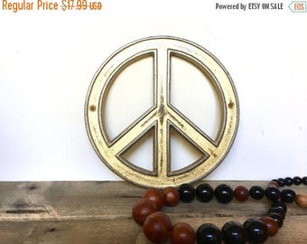 ON SALE Vintage Style Peace Sign Decor - Pick Your Color - Bohemian Nursery Decor - Gold Boho Decor - Peace Sign Wall Art - Christmas Gifts