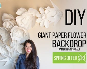 Giant Paper Flowers - Patterns and video tutorials