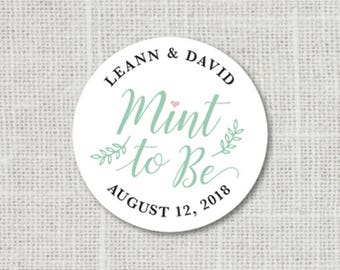 Mint to be labels | Etsy