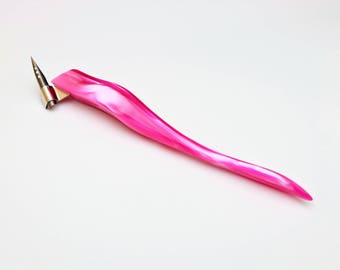 Acrylic Ergonomic Oblique Pen Holder Dip Pen Holder 6"