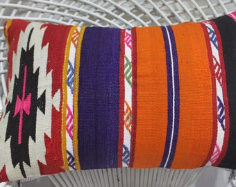 kilim pillow cover throw pillows 16x24 tissu azteque moroccan lumbar pillow rustic pillow geometric cushion 16x24 lumbar throw pillows 1375