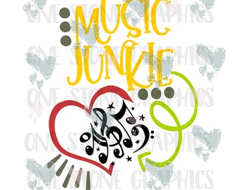 Music junkie svg,music svg,music notes,music notes svg,band svg,band,music svg file,svg,svg file,svg image,trendy,cute svg,kid svg,heart
