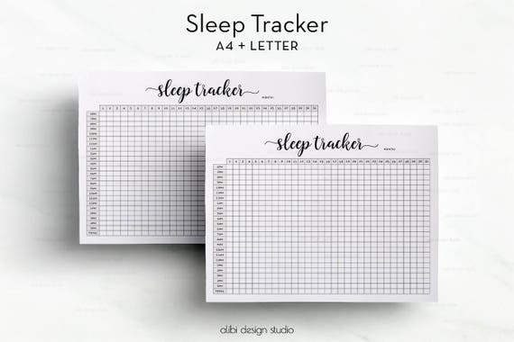 free printable sleep tracker printable