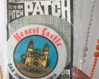 Vintage Sew On Pitch Patch Souvenir Collector's Hearst Castle San Simeon California Patch