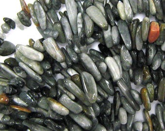12-24mm hawkeye stick beads 15.5" strand hawk eye 34058