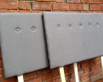 Handmade Linen Headboard, Upholstered, Made to Measure, Buttoned, Bespoke Styles/Sizes Available- PLEASE NOTE- Full Price on Quotation