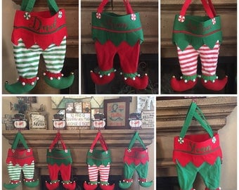 Elf Stockings, Elf Pants, Christmas Stockings