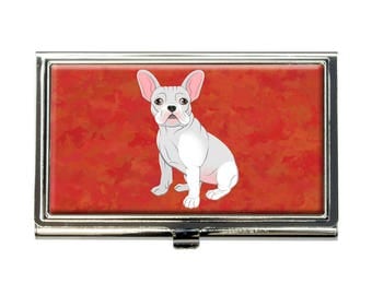 French Bulldog Business Credit Card Holder Case