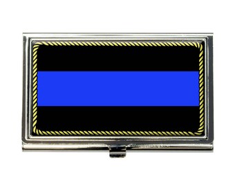 Thin Blue Line Business Credit Card Holder Case