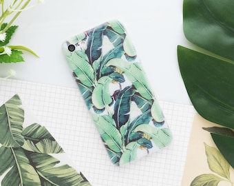 Ferns iPhone Case - iPhone 7 Case, iPhone 7 Plus Case, iPhone 6s Case, iPhone 6s Plus Case, iPhone 5s Case, iPhone SE Case, Banana Leaf Case