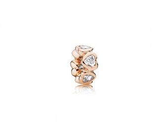 Authentic Pandora Rose Gold SPACE in MY HEART Spacer Charm